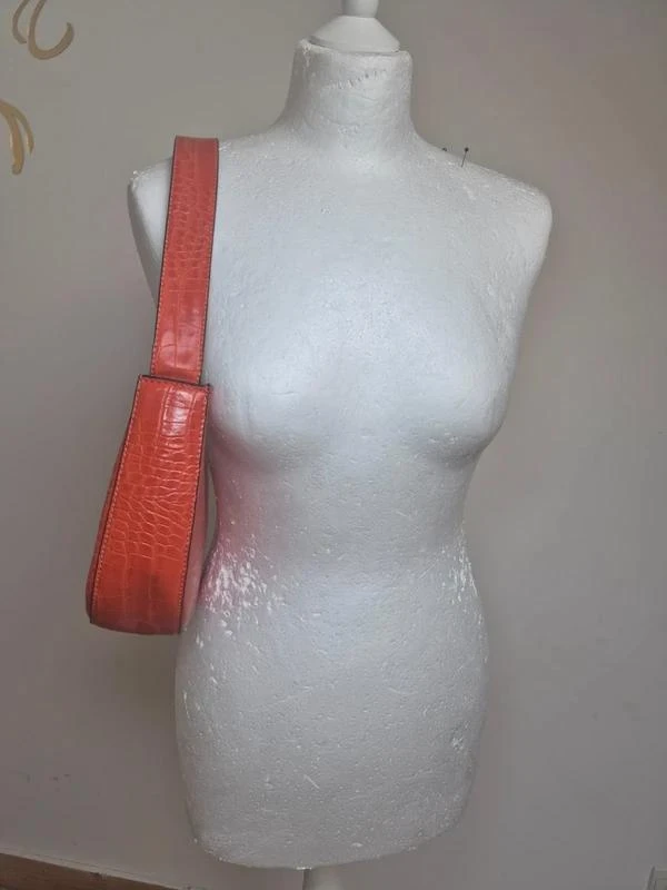 Bolso de mano Hotic naranja efecto cocodrilo vintage Y2K – photo 4